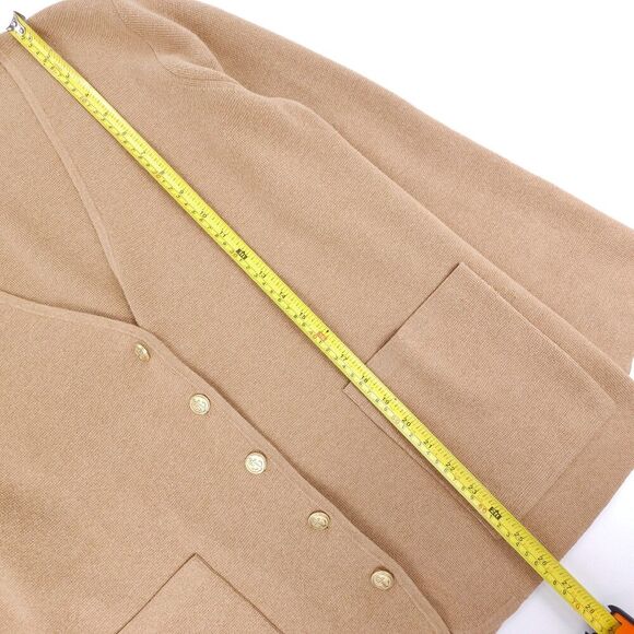 J CREW Wool Giselle V-Neck Sweater-Blazer Old Money Cardigan Camel Quiet Luxury - Picture 4 of 9